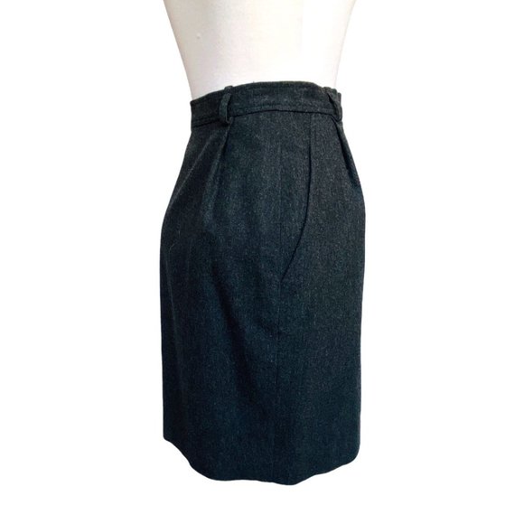 Yves Saint Laurent Rive Gauche Pencil Skirt YSL Vintage 70s 34 Made in France - Picture 8 of 11